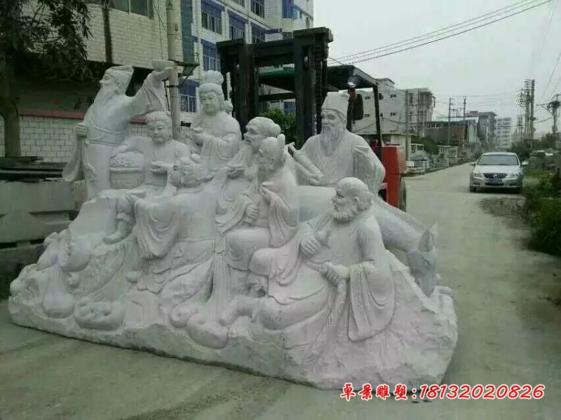 石雕八仙，八仙过海石雕