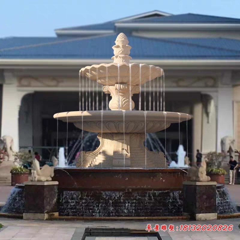 别墅欧式石雕喷泉