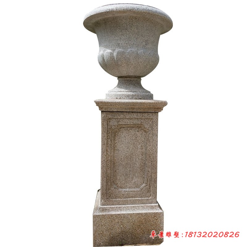 大理石花盆雕塑