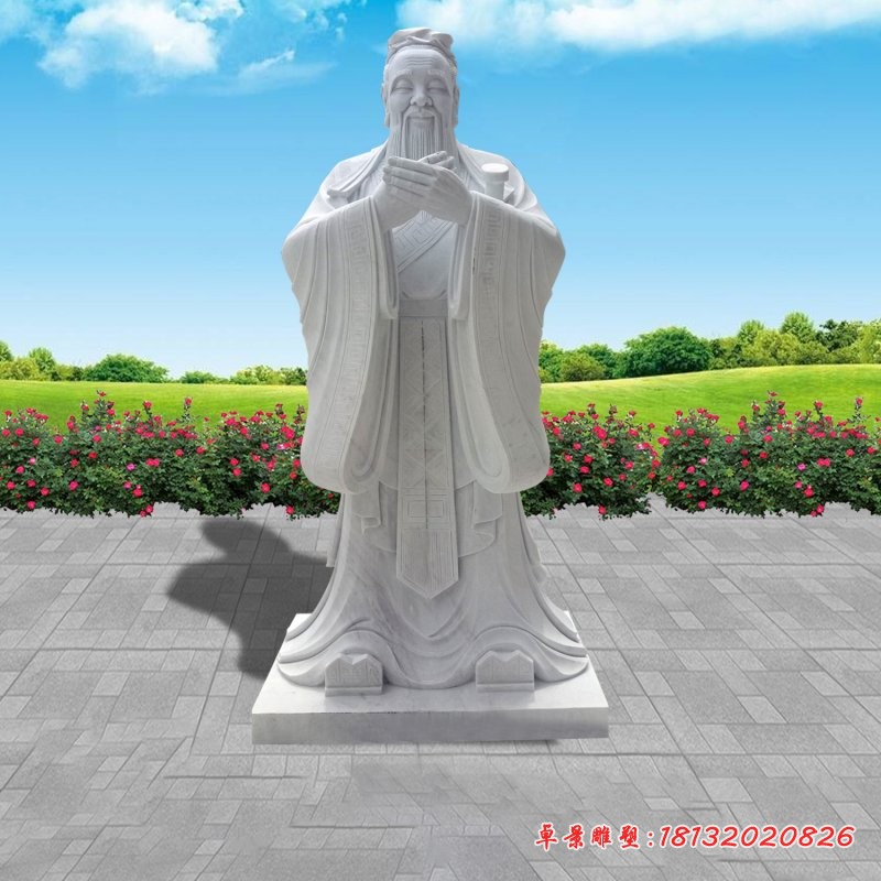 大理石孔子雕像