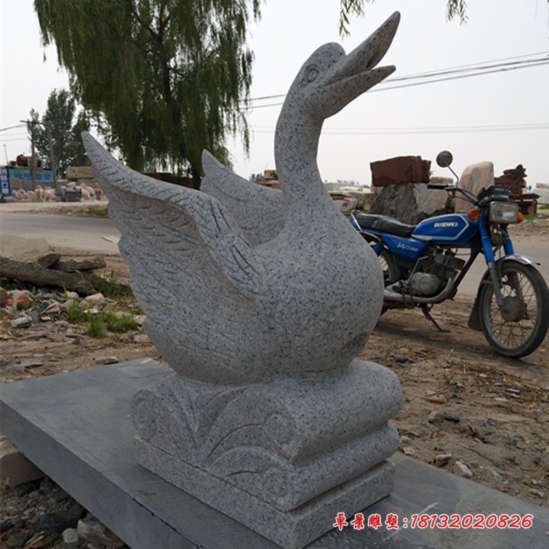 大理石天鹅喷泉雕塑