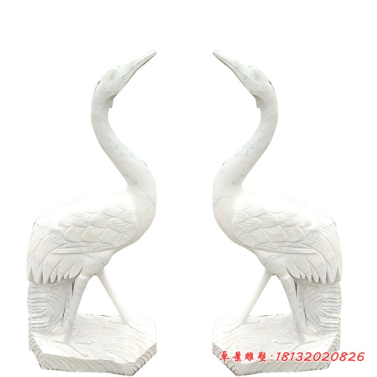 大理石仙鹤雕塑