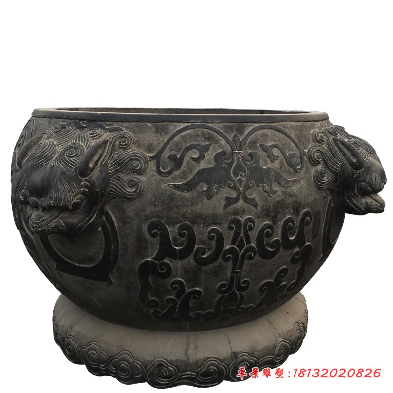 仿古圆形石水缸