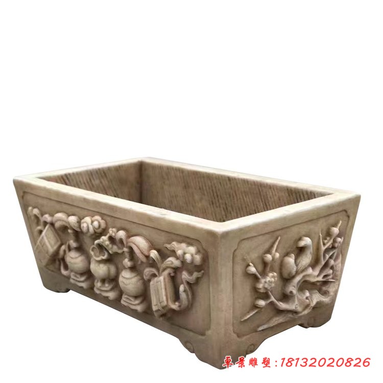 仿古做旧石鱼缸