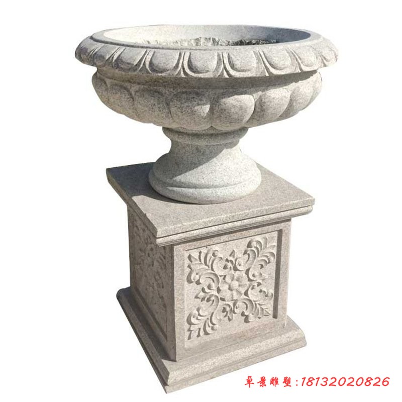 公园大理石花盆雕塑