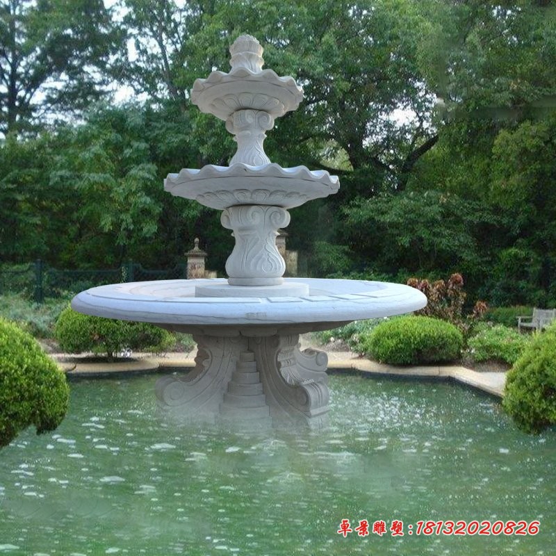 汉白玉欧式喷泉石雕