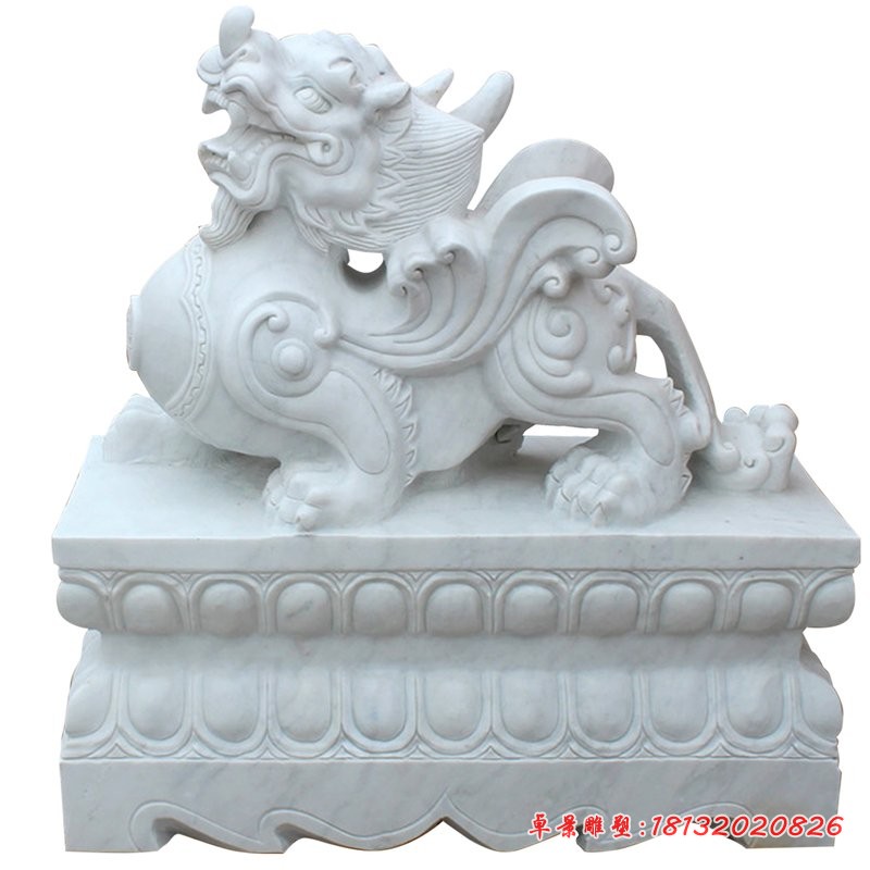 汉白玉貔貅石雕