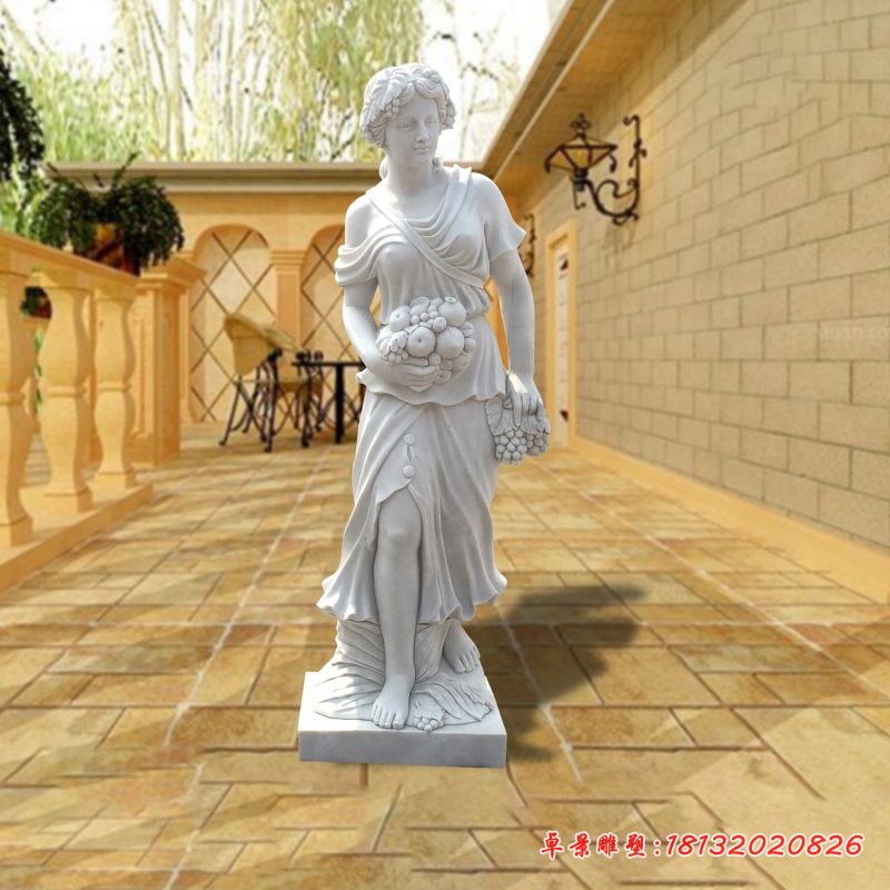 汉白玉四季女神石雕 (2)
