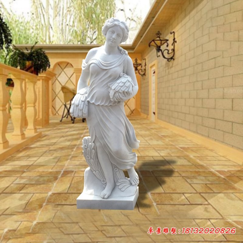 汉白玉四季女神石雕 (3)