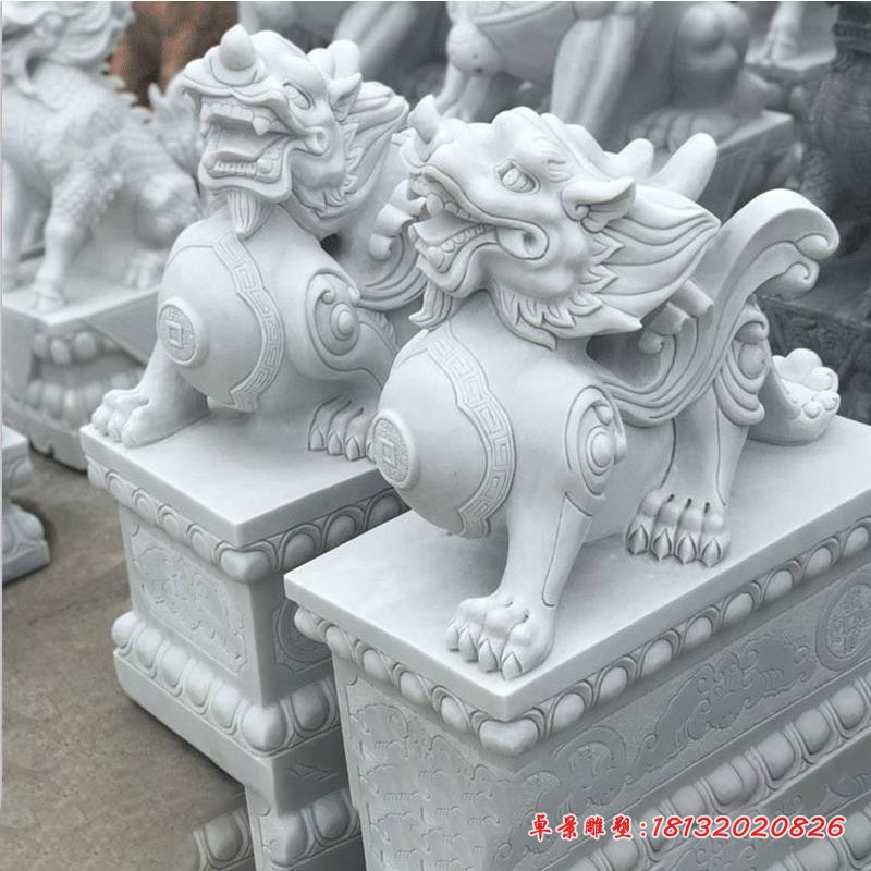 汉白玉招财貔貅石雕