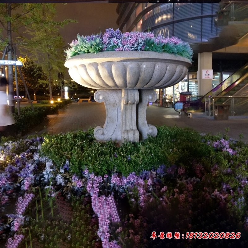 街道花盆石雕