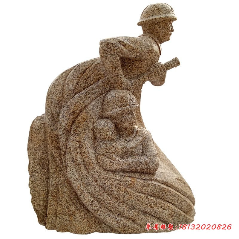 砂岩守护生命石雕