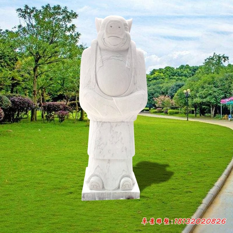 十二生肖兽首人身石雕 (2)