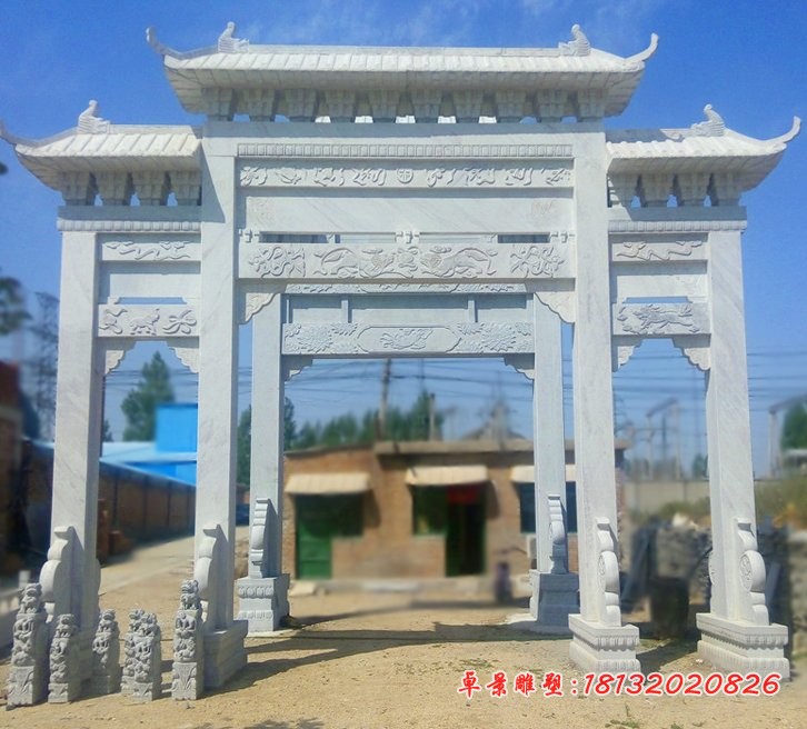 石雕牌坊，大理石牌坊