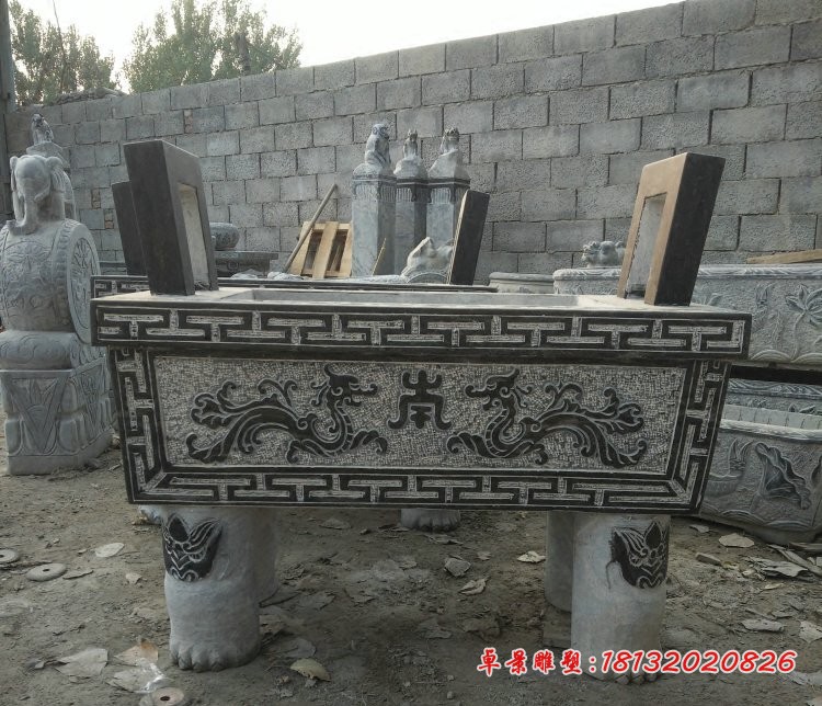 石雕香炉，仿古青石香炉