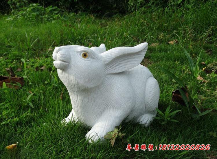 兔子石雕，公园动物石雕 (2)