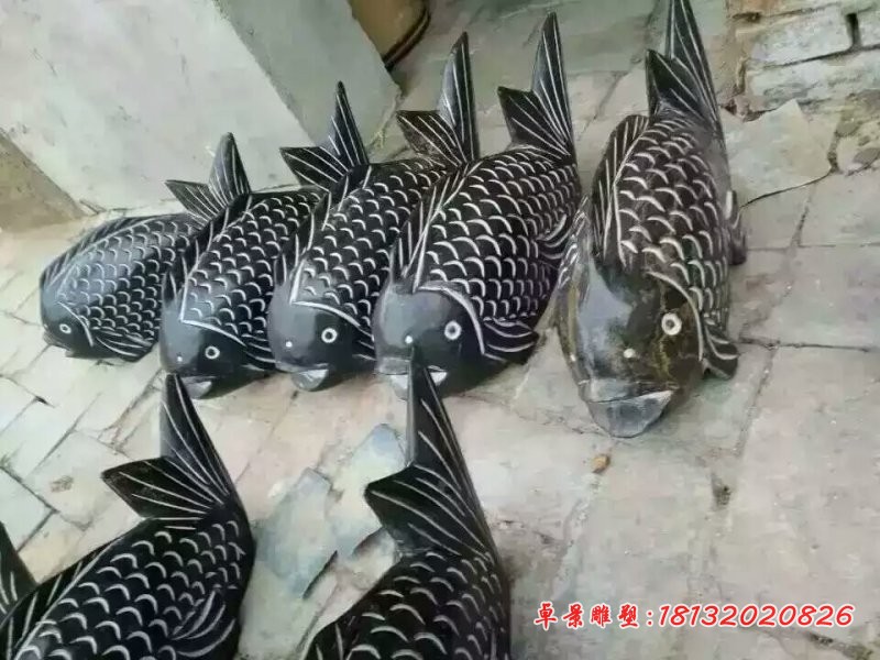 小鱼石雕,仿古动物石雕 (1)