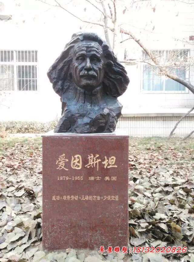 爱因斯坦半身像石雕