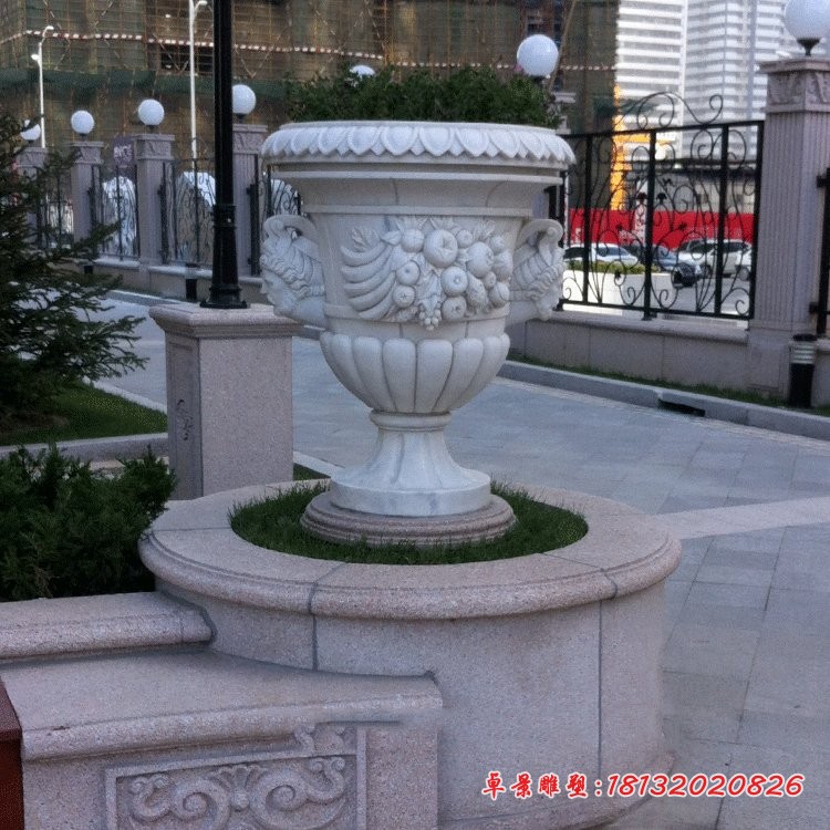 别墅欧式花盆石雕 (2)