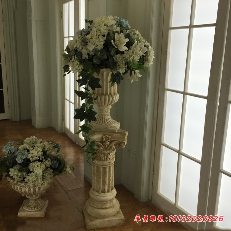别墅欧式花盆石雕