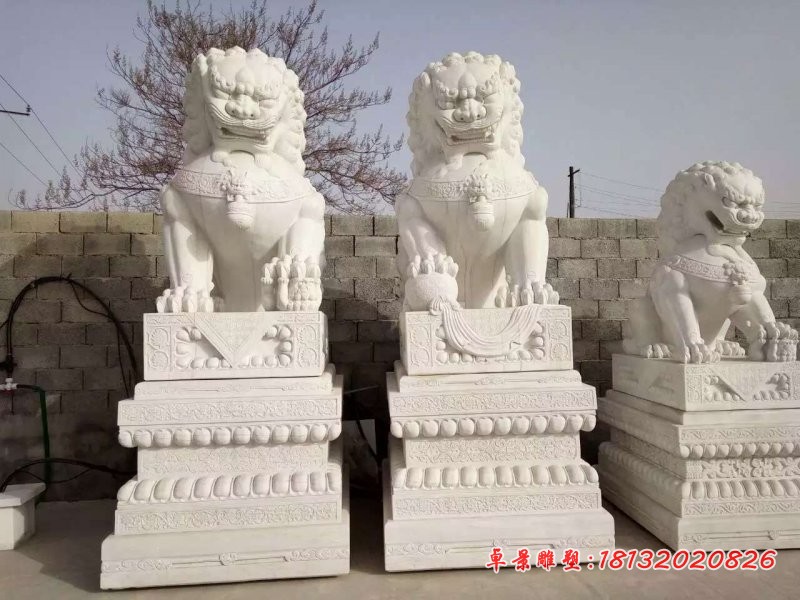 汉白玉故宫狮子石雕