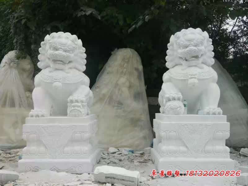 汉白玉故宫小狮子石雕