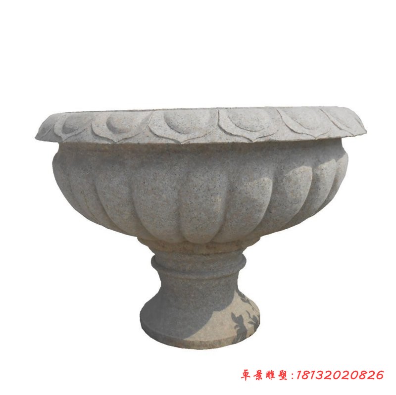 花岗岩花盆石雕