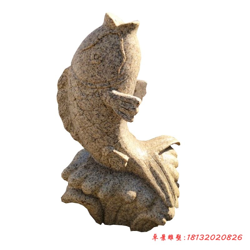 花岗岩喷水鲤鱼石雕