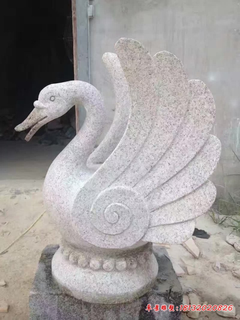 花岗岩喷水天鹅石雕