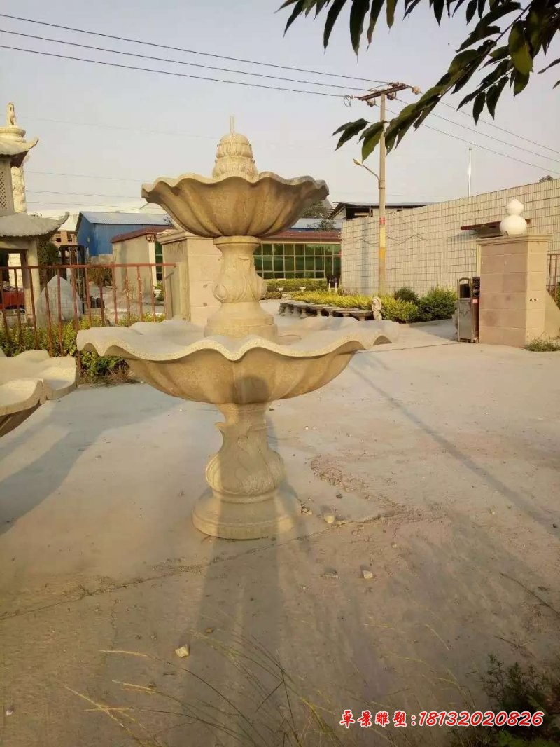 花岗岩双层简约石喷泉