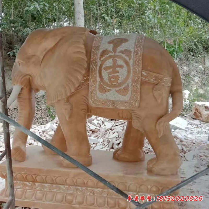 吉祥如意大象石雕