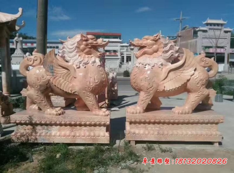 企业门口镇宅招财石雕貔貅