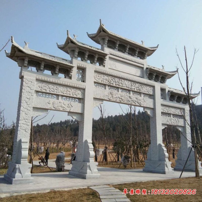 石雕景区三门牌坊