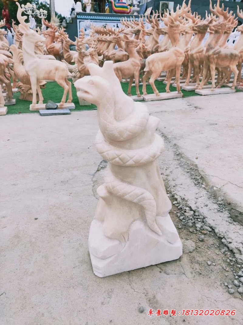 晚霞红十二生肖动物石雕 (4)