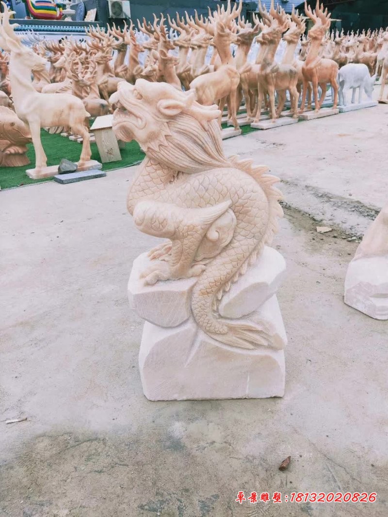 晚霞红十二生肖动物石雕 (3)