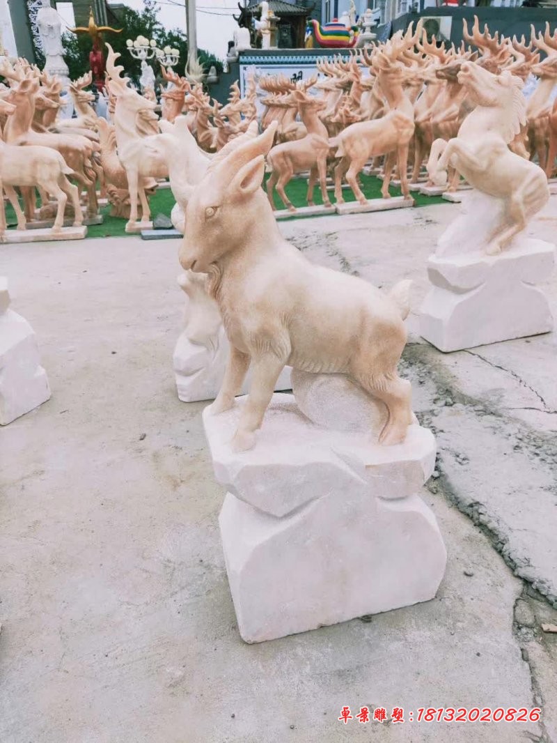 晚霞红十二生肖动物石雕 (6)