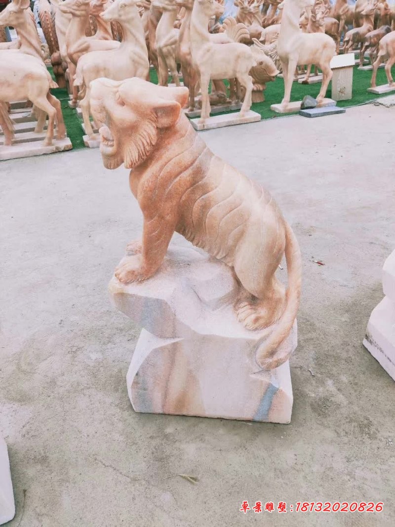 晚霞红十二生肖动物石雕 (8)