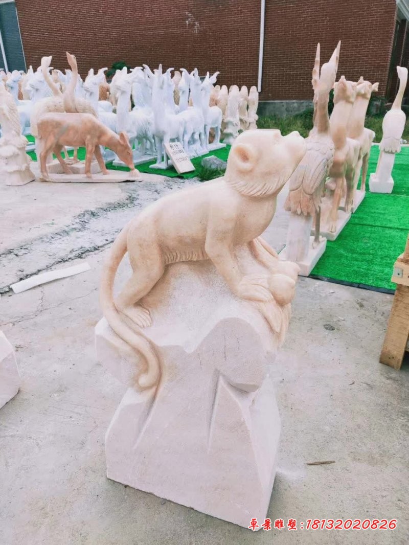 晚霞红十二生肖动物石雕 (10)