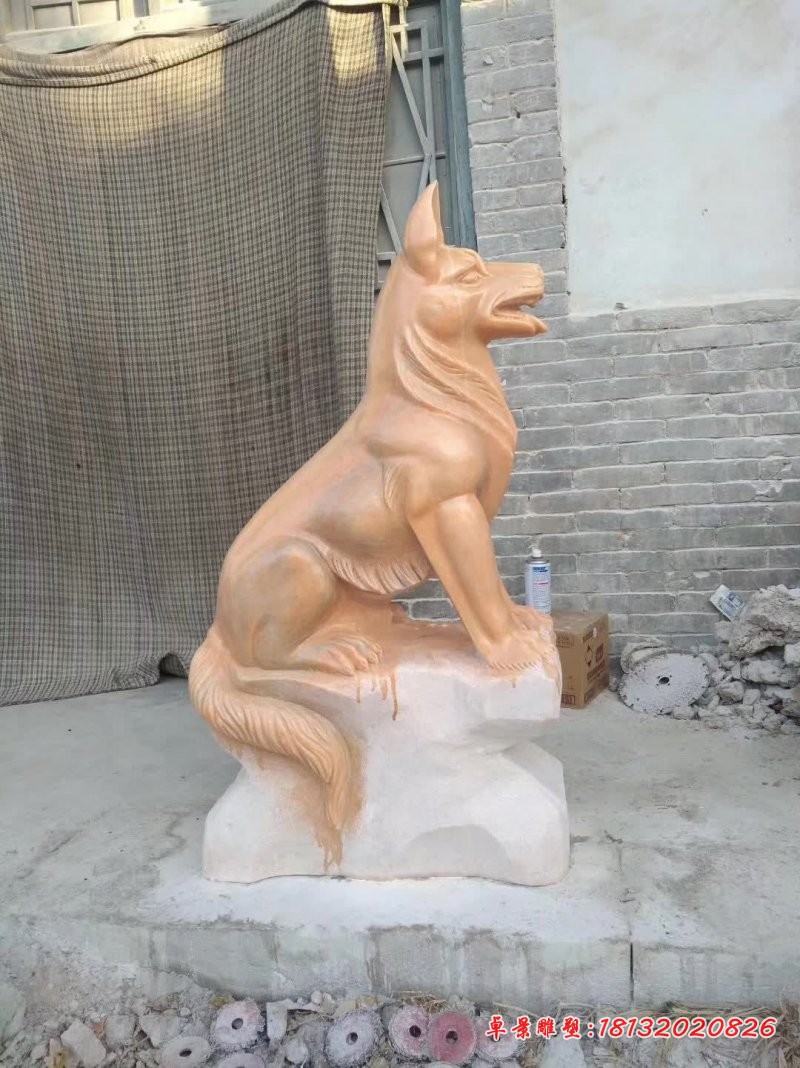 晚霞红十二生肖动物石雕 (12)