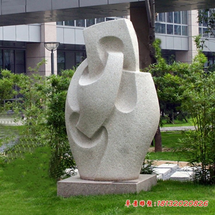 校园抽象沉思人物石雕