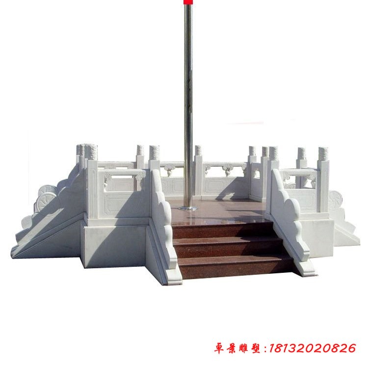 校园汉白玉升旗台雕塑 (3)