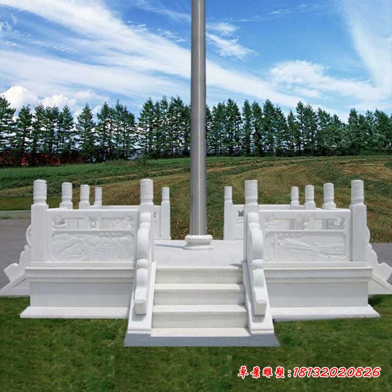 校园汉白玉升旗台雕塑 (5)