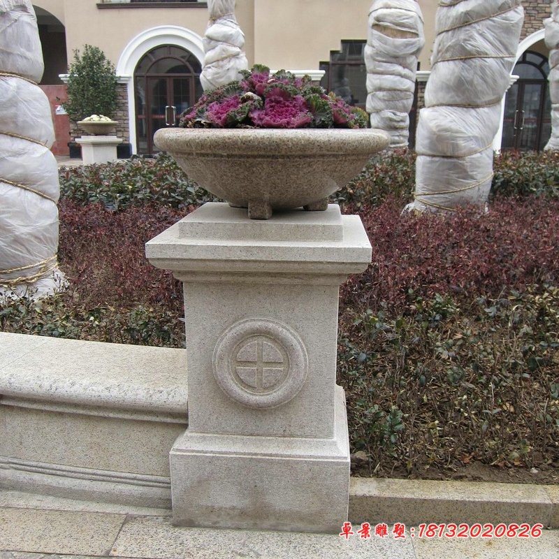 别墅景观雕塑大理石花盆 