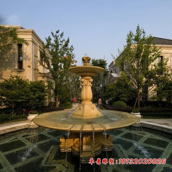 别墅喷泉石雕大型喷泉雕塑 (2)