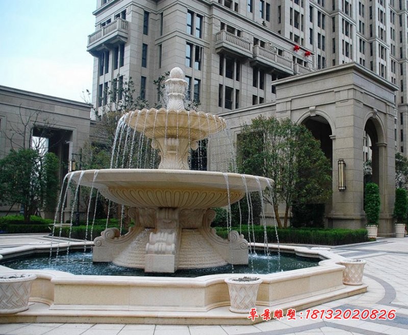 别墅喷泉石雕大型喷泉雕塑 (3)