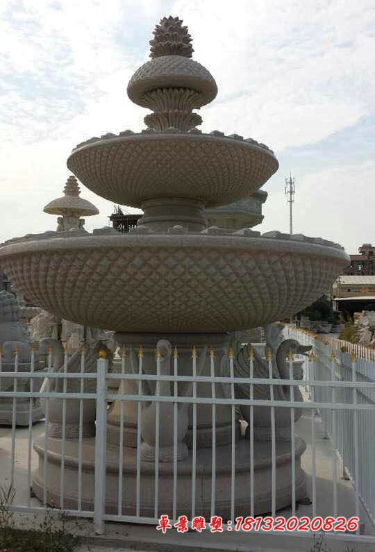 菠萝式喷泉小区景观石雕