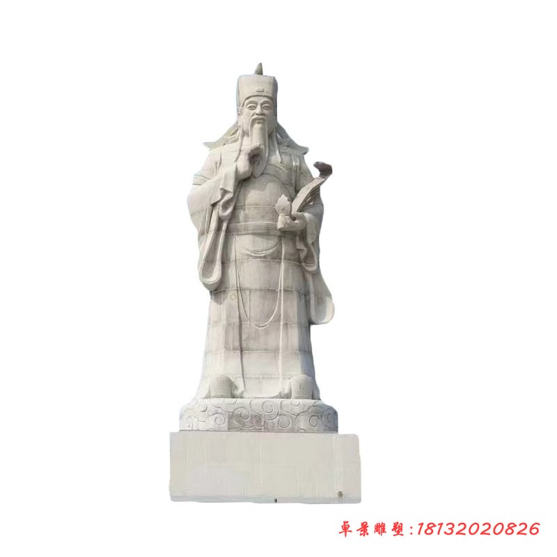 财神雕塑立式神像石雕