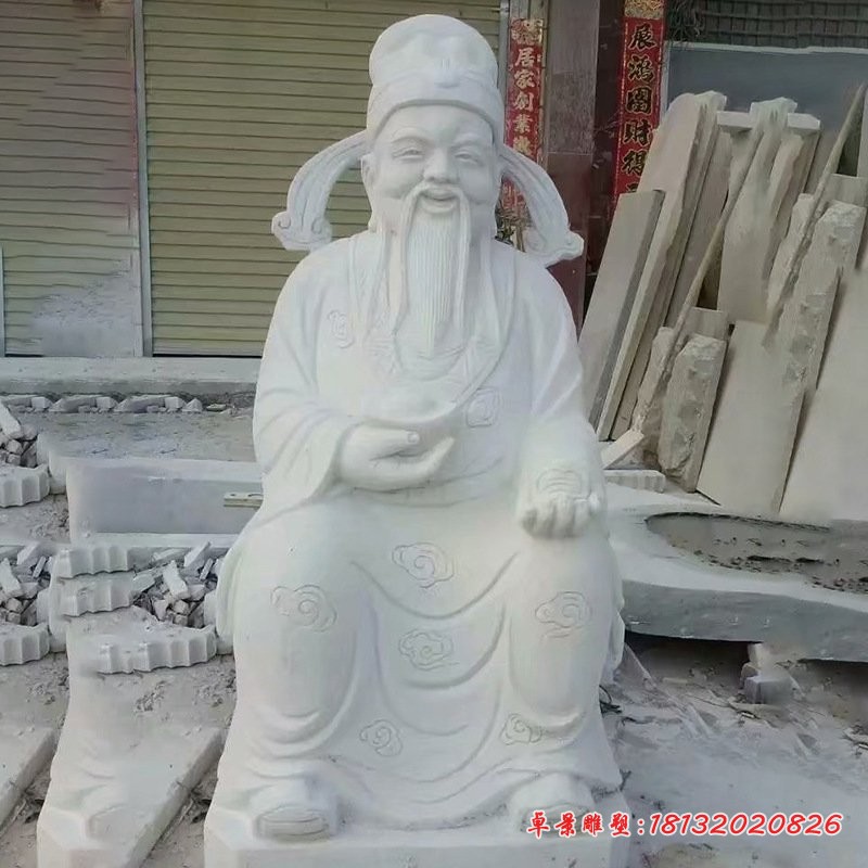 财神石雕大理石神像雕塑 
