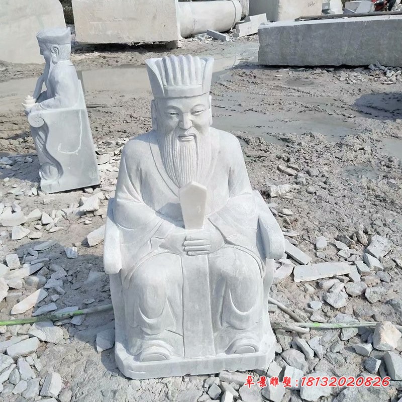财神爷石雕大理石神像