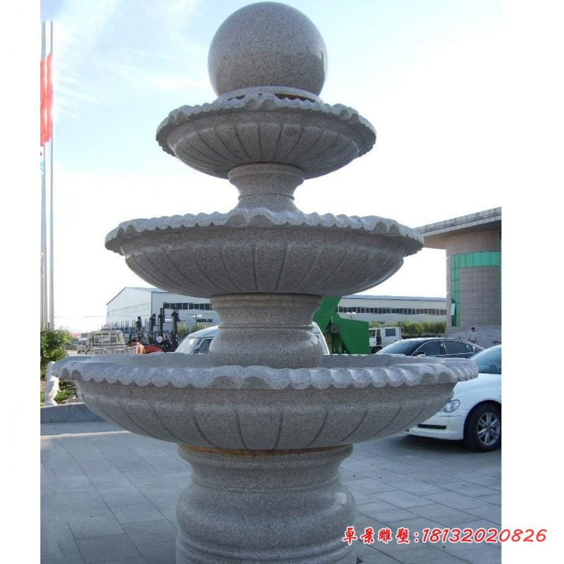 财源滚滚石雕风水球喷泉雕塑 